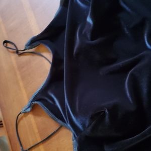 Black tie velour dress